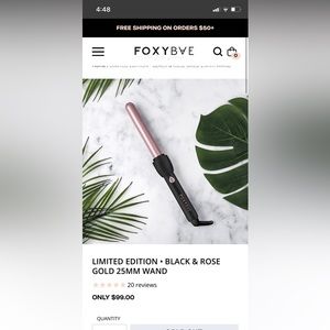 Foxybae limited edition curling wand 25 MM